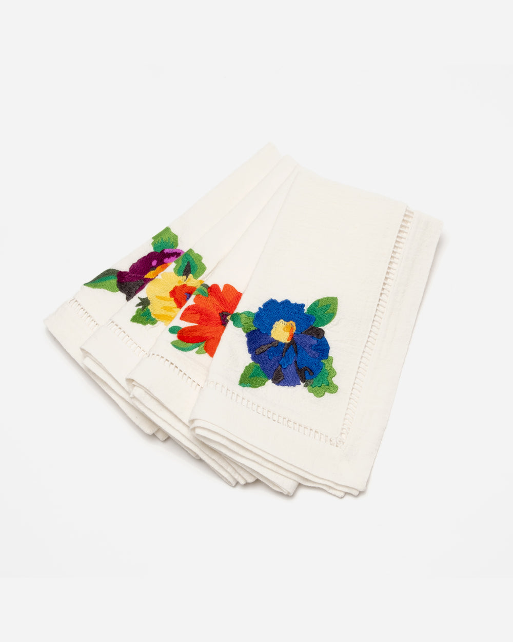 Embroidered Dinner Napkins - Floral Explosion Cloth Napkins Frances Valentine