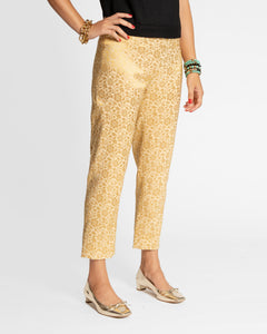 Petrie Pant Floral Jacquard Gold – Frances Valentine