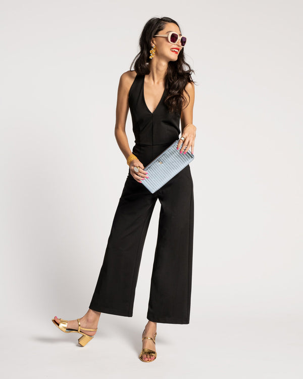 Babe Halter Jumpsuit - Black - Frances Valentine