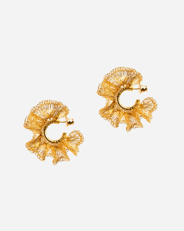 Crochet Ruffled Hoop Earring - Frances Valentine