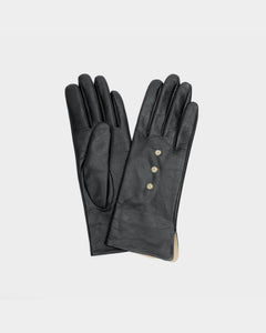 Luisa Asterisk Glove Leather Black - Frances Valentine
