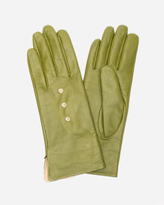 Luisa Asterisk Glove Leather Green - Frances Valentine