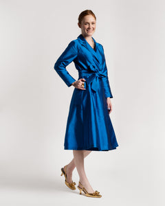 Lucille Wrap Dress Cobalt - Frances Valentine