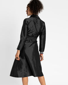 Lucille Wrap Dress Black - Frances Valentine