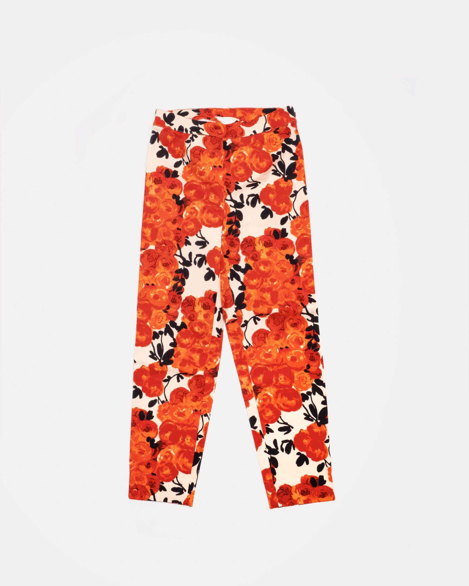 Lucy Pant Rose Floral Stretch Cotton