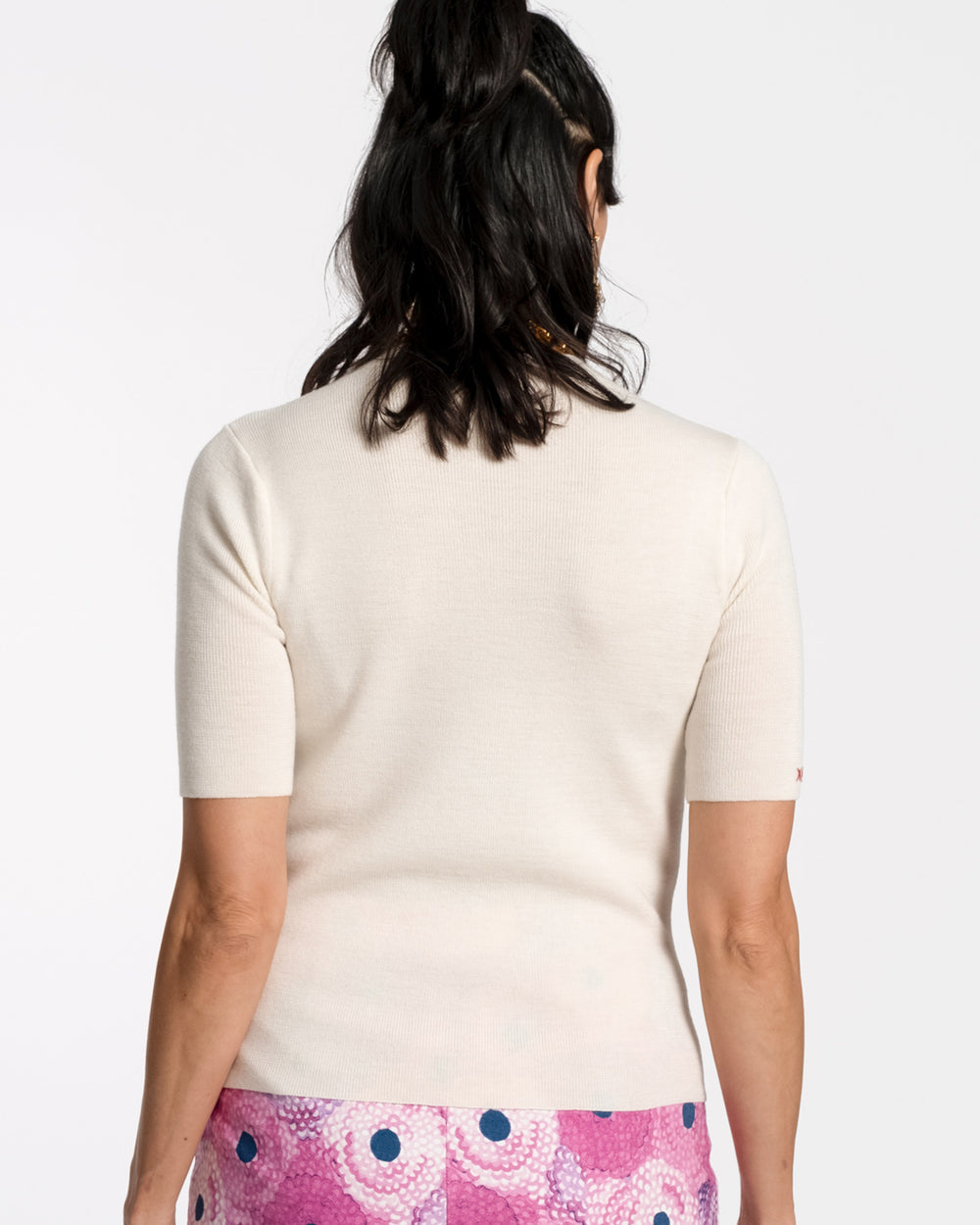Marie Merino Mock Neck - Oyster - Frances Valentine
