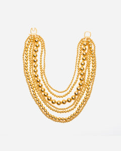 Gold Bead Multi Strand Necklace - Frances Valentine