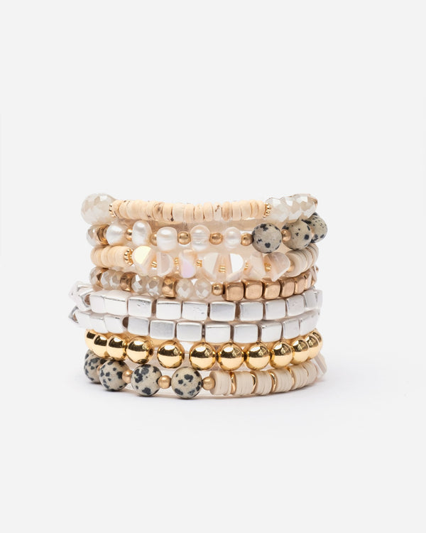 Corfu Beaded Stacked Bracelet - Frances Valentine