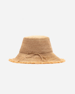 Packable Raffia Bucket Hat - Frances Valentine