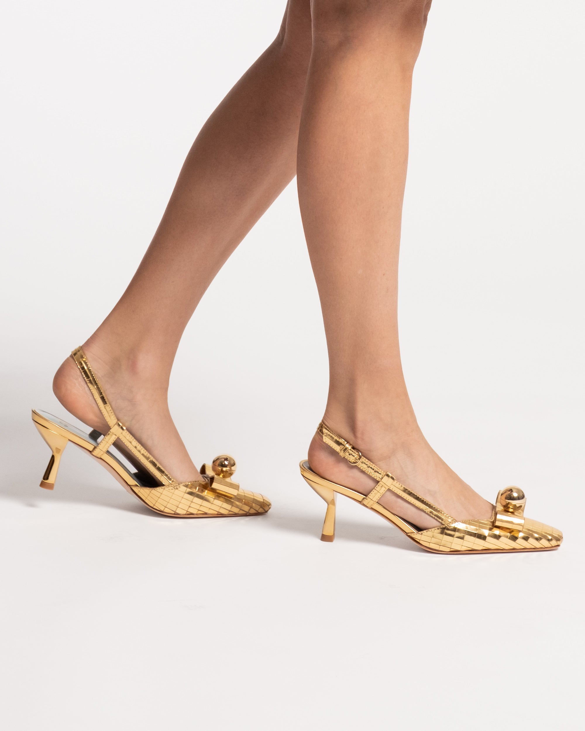 Raquel Pump Disco Leather Gold