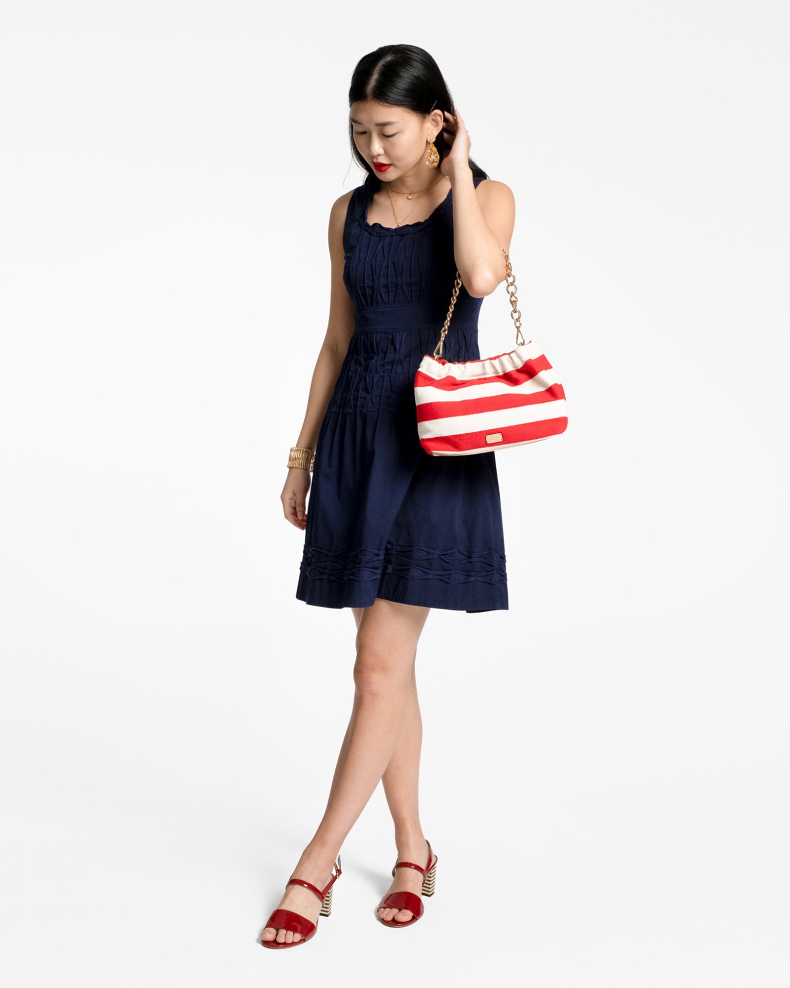 Ribbon Dress Navy