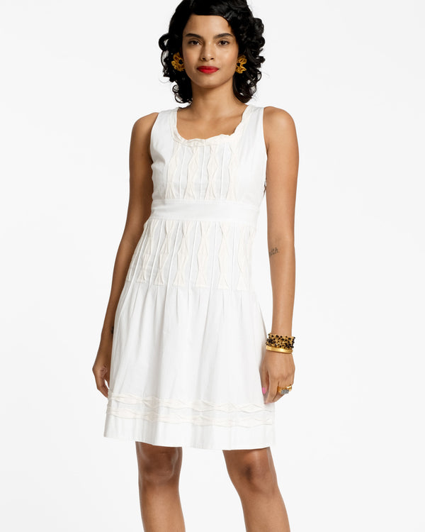 Ribbon Dress - White - Frances Valentine