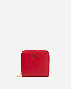 Zip Around French Purse Soft Nappa Red Oyster - Frances Valentine