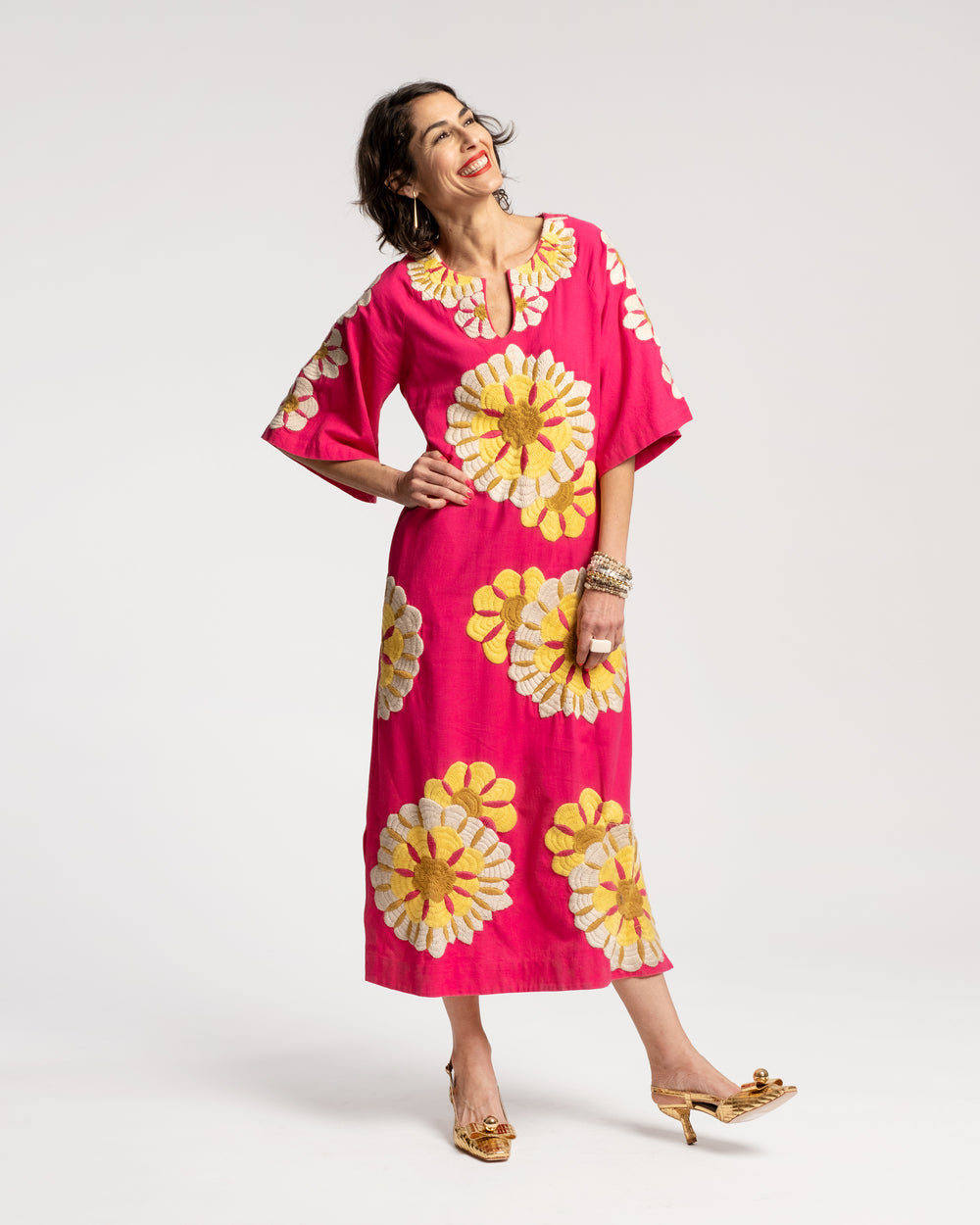 Delightful Caftan - Sunrise Pink Multi Caftan Frances Valentine