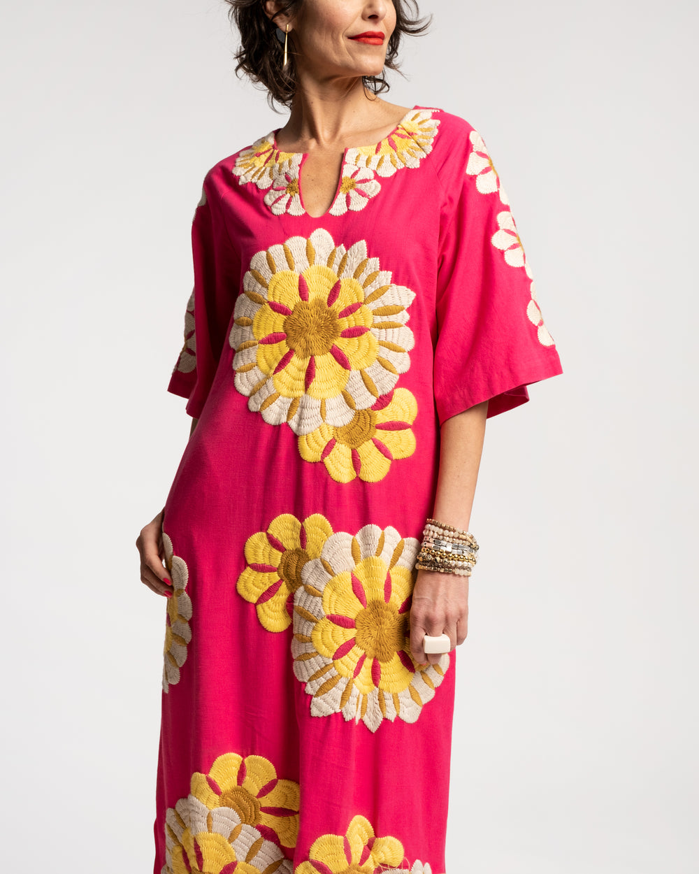 Delightful Caftan - Sunrise Pink Multi Caftan Frances Valentine