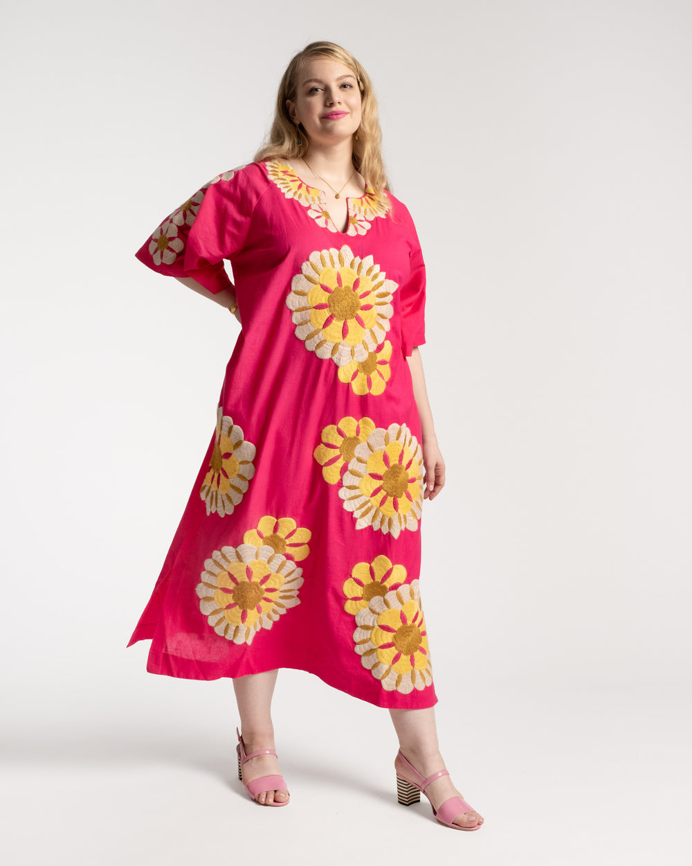 Delightful Caftan - Sunrise Pink Multi Caftan Frances Valentine