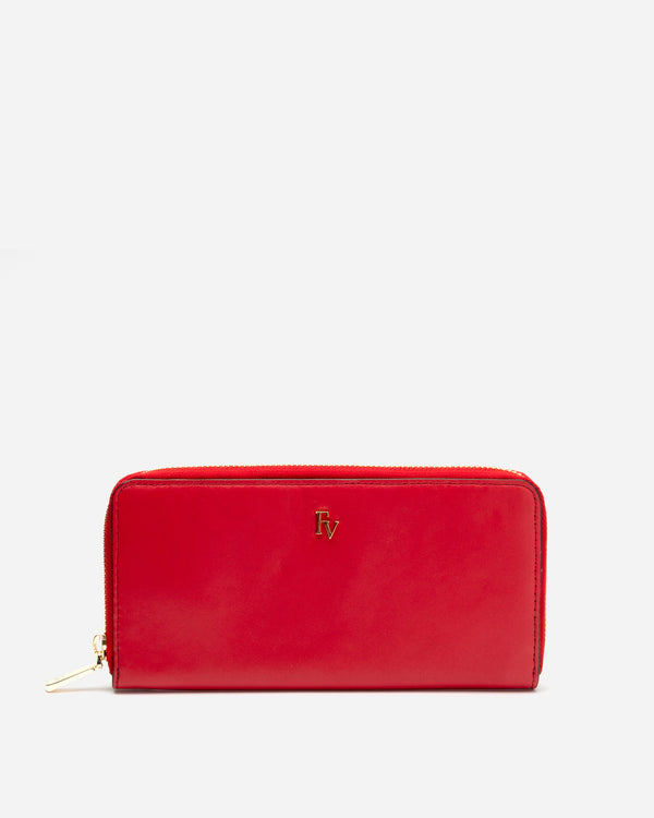 Zip Around Continental Wallet - Red Oyster Wallet Frances Valentine