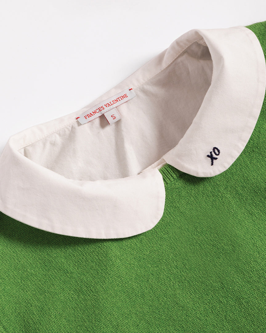 Louise Collar Cotton Shell - White - Frances Valentine